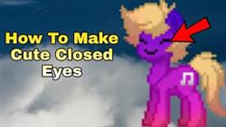 How to make slanted eyes in pony town