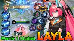 Legendary Miss Hikari Perfect Gameplay! - Top 1 Global Layla By B - Mobile Legends
