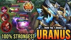 100% Strongest!! Uranus Best Build Offlane!! - Build Top 1 Global Uranus ~ MLBB
