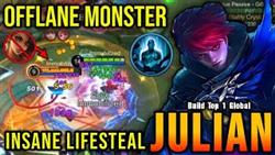 17 Kills!! Julian Offlane Monster (Insane Lifesteal) - Build Top 1 Global Julian ~ MLBB