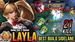 21 Kills!! Layla Best Build Sidelane - Build Top 1 Global Layla ~ MLBB