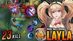 23 Kills!! ATK Speed  Critical Build Layla 100% Unstoppable!! - Build Top 1 Global Layla ~ MLBB
