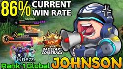 86% Current Win Rate Johnson From Bad Start to MVP Gameplay! - Top 1 Global Johnson by Onezz. - MLBB