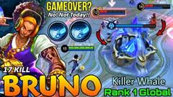 Best Dj Bruno 17 Kills Gameplay - Top 1 Global Bruno By Killer Whale - Mobile Legends
