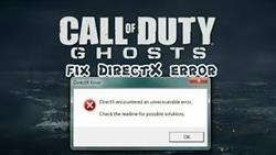 Call of duty ghosts error directx