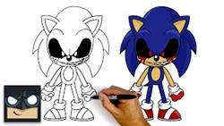 How to draw sonic exe