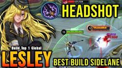 Insane HeadShot!! Lesley Best Build Sidelane!! - Build Top 1 Global Lesley ~ MLBB
