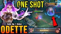 MANIAC!! Odette Brutal One Shot Combo!! - Build Top 1 Global Odette ~ MLBB