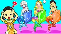 OMG! Where Is Squid Game Mermaid? - Good Mother VS Sinister Witch | Paper Dolls Story Animation
