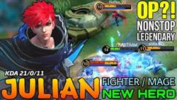 OP New Hero? Julian The Scarlet Raven - New Hero Julian Gameplay By REDTRAM - Mobile Legends
