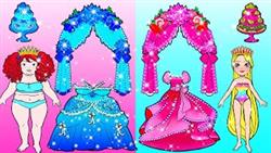 Pink Wedding OR Blue Wedding - Fat Poppy Playtime VS Thin Rapunzel | Paper Dolls Story Animation
