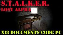 Stalker lost alpha code from x18