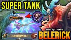 SUPER TANK!! Unstoppable Belerick Tanky  Deadly!! - Build Top 1 Global Belerick ~ MLBB
