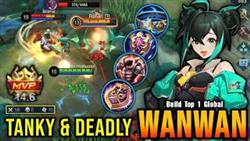Tanky  Deadly!! Wanwan With Tank Build, Insane 18 Kills - Build Top 1 Global Wanwan ~ MLBB
