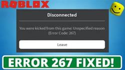 What is error 267 in roblox